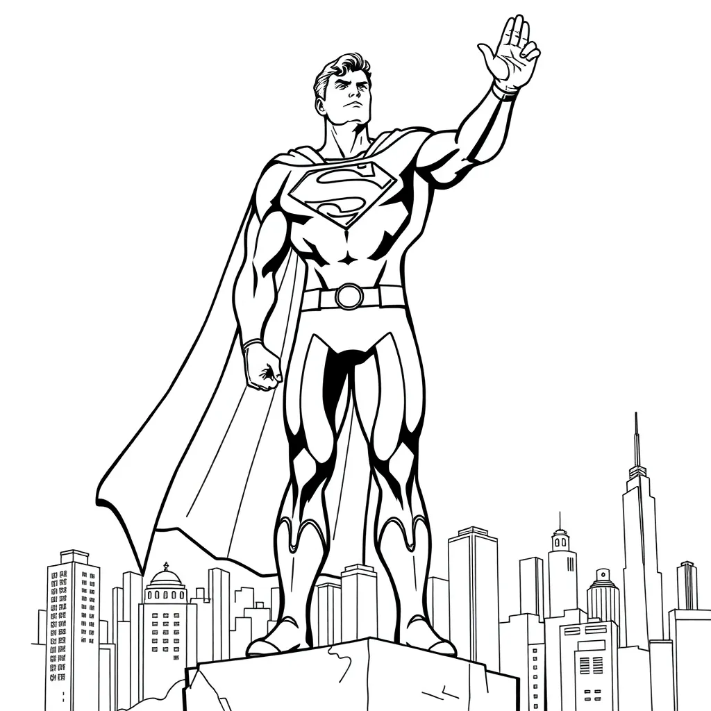 Superman coloring page