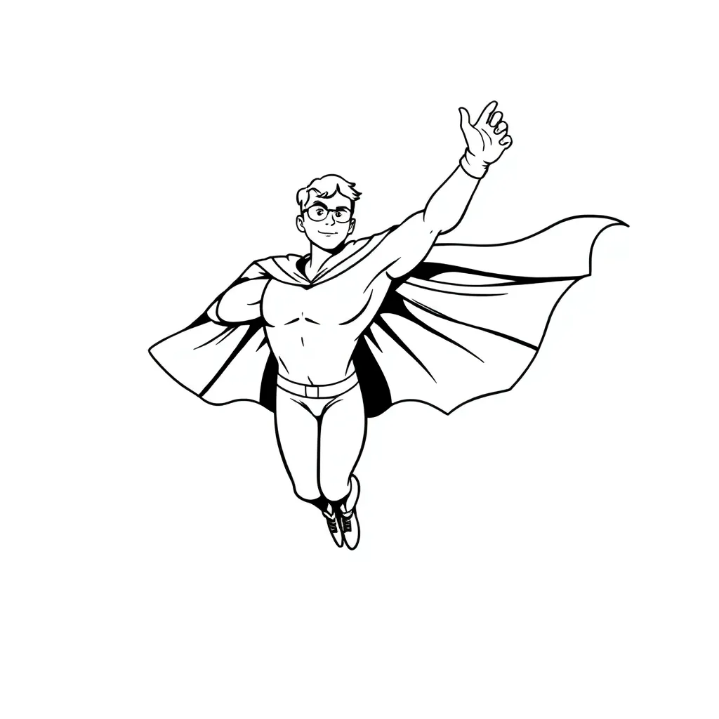 Superman coloring page