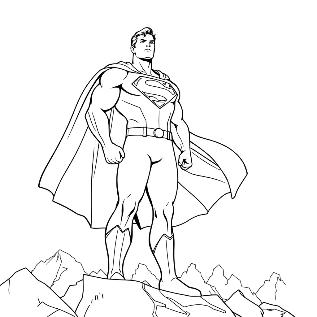 Superman coloring page