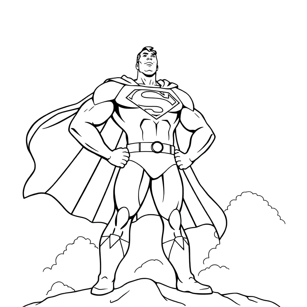Superman coloring page