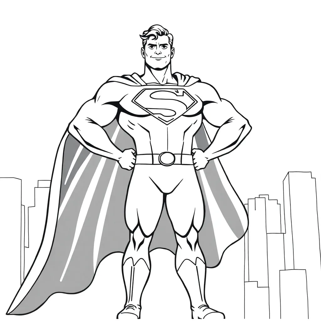 Superman coloring page