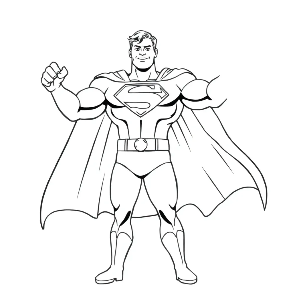 Superman coloring page