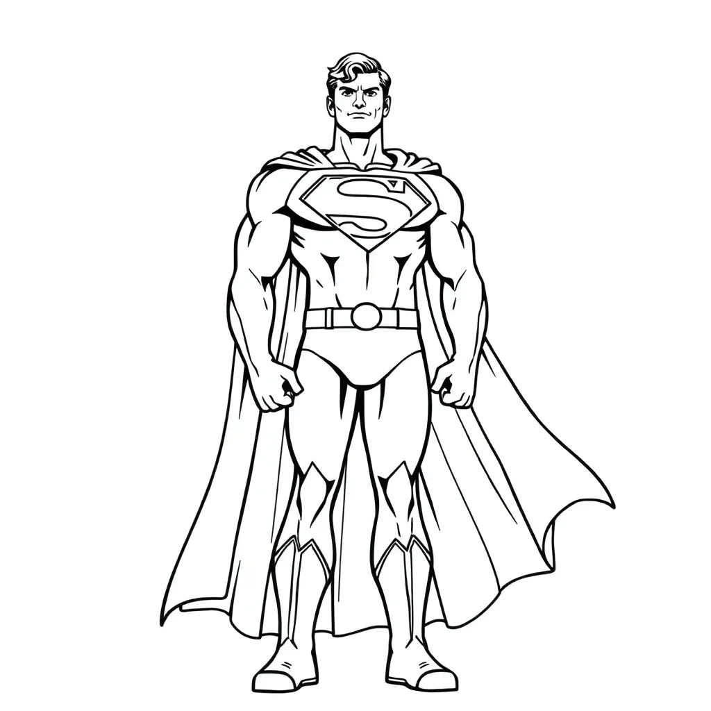 Superman coloring page