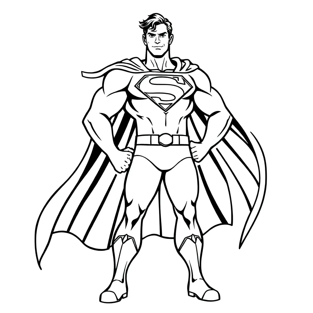 Superman coloring page