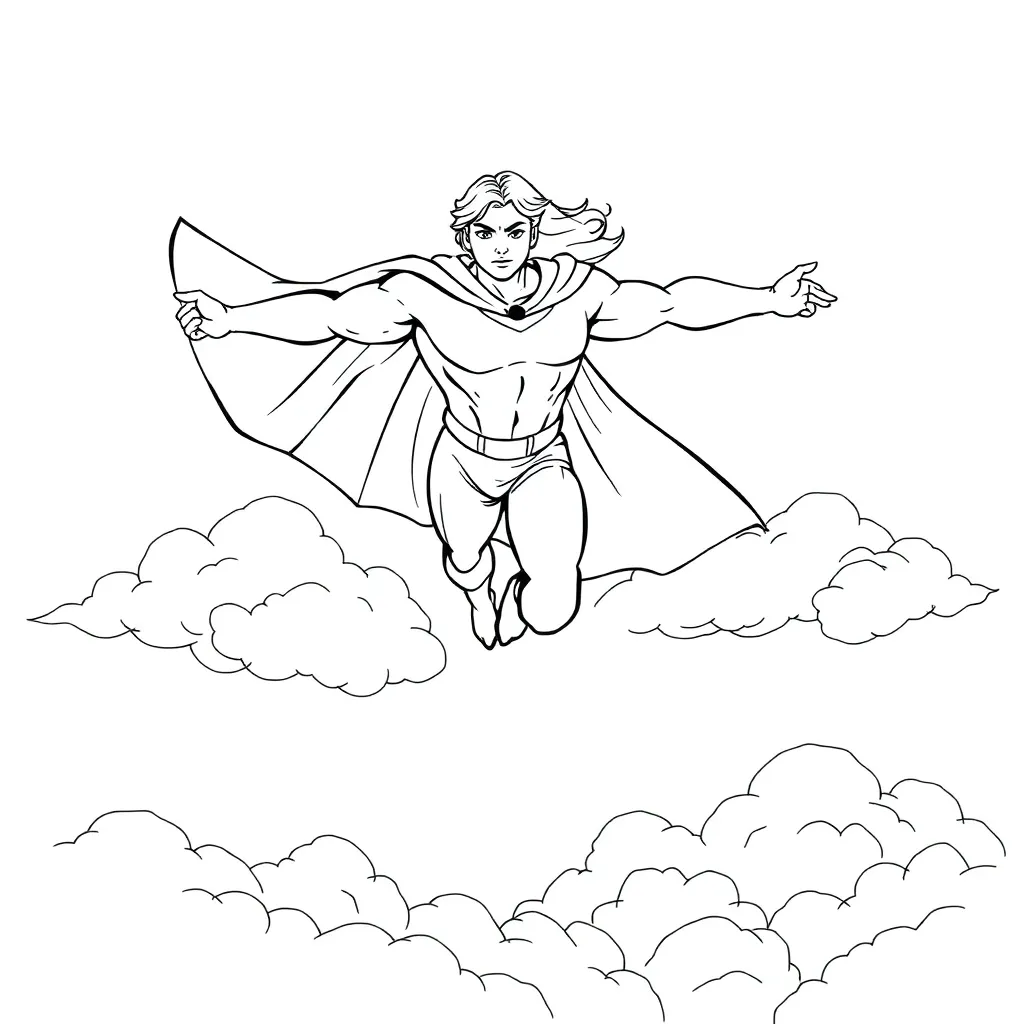 Superman coloring page