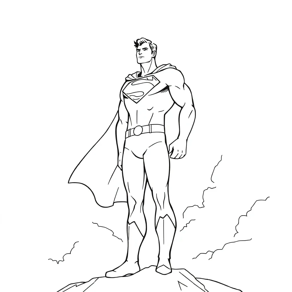 Superman coloring page