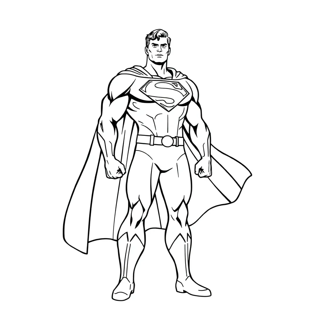 Superman coloring page