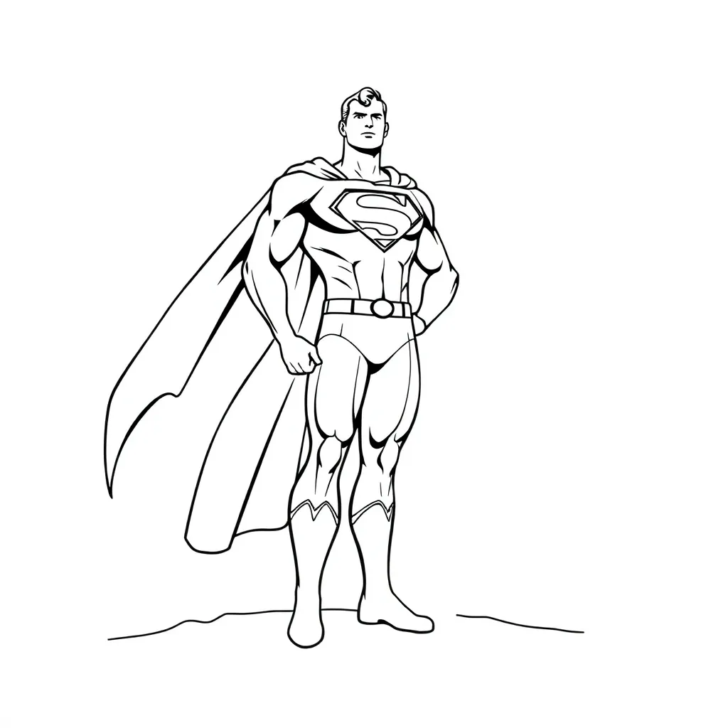 Superman coloring page