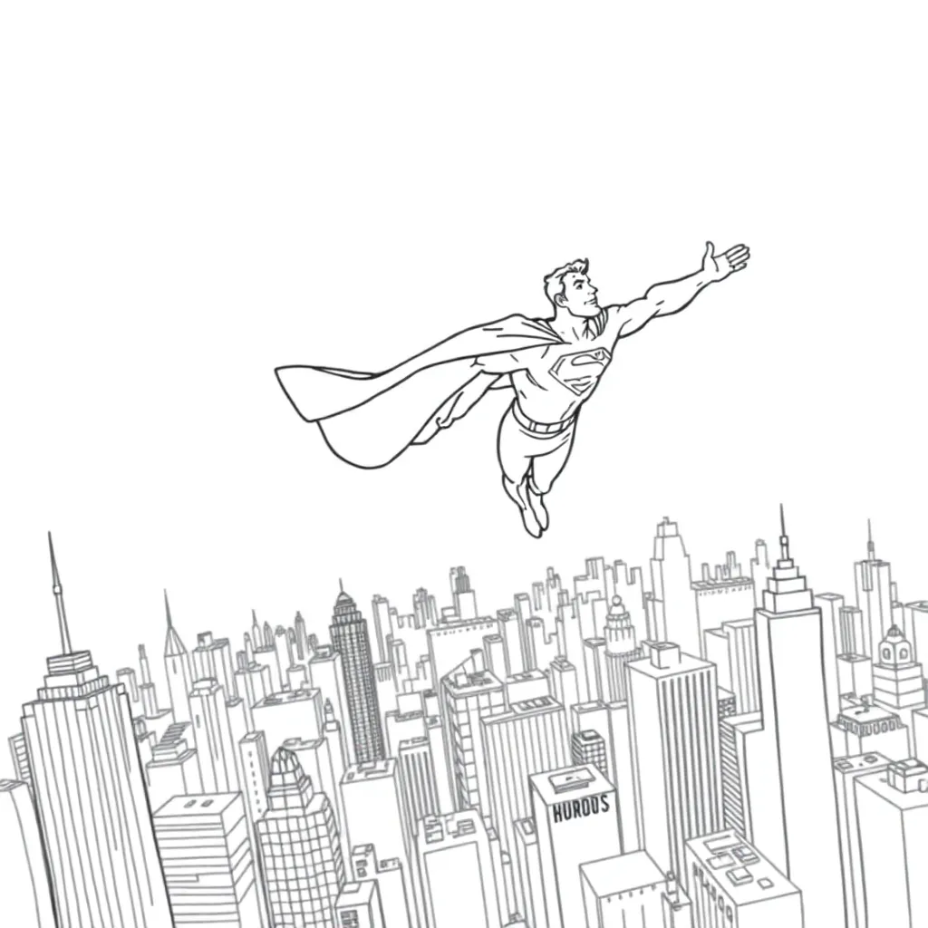 Superman coloring page