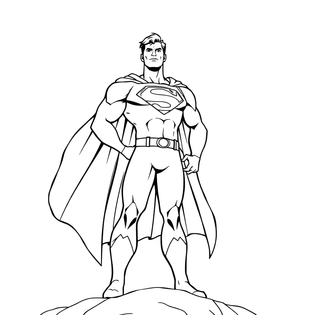 Superman coloring page