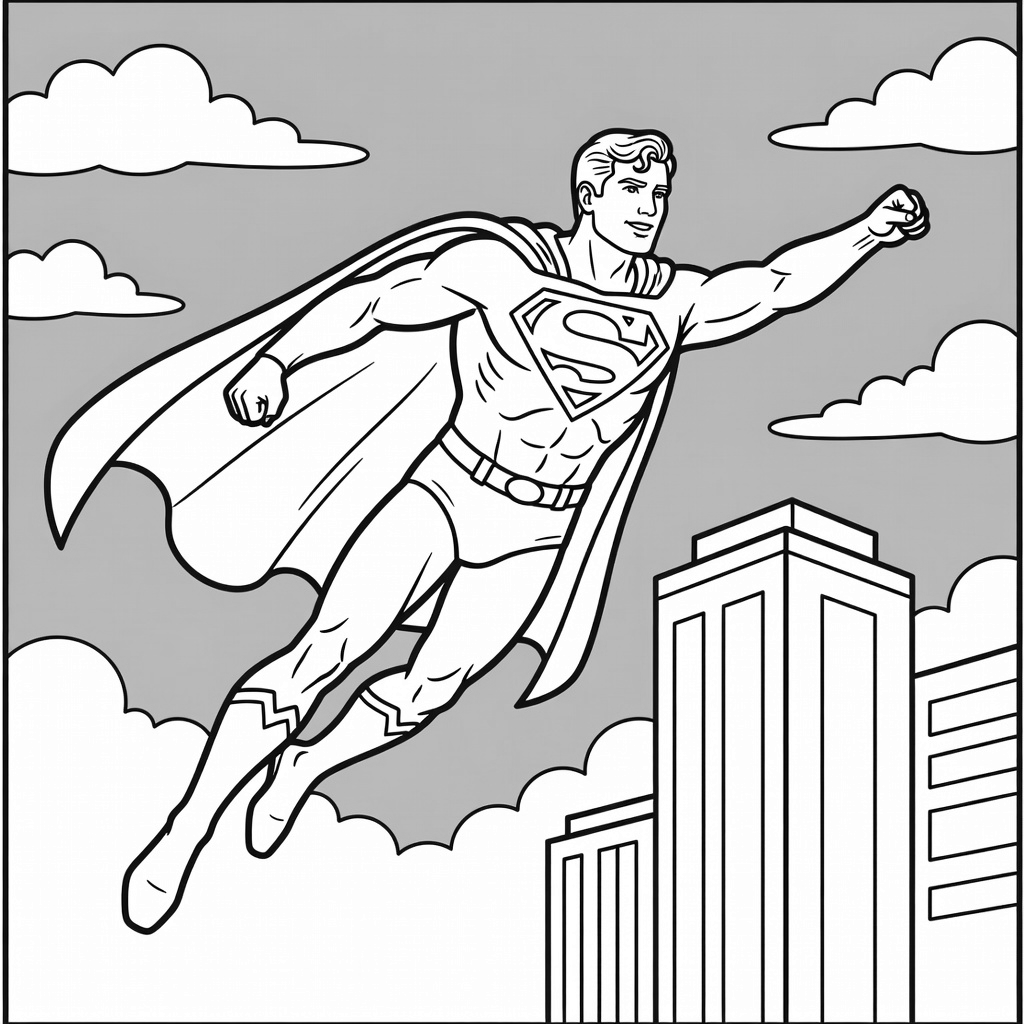 Superman coloring page