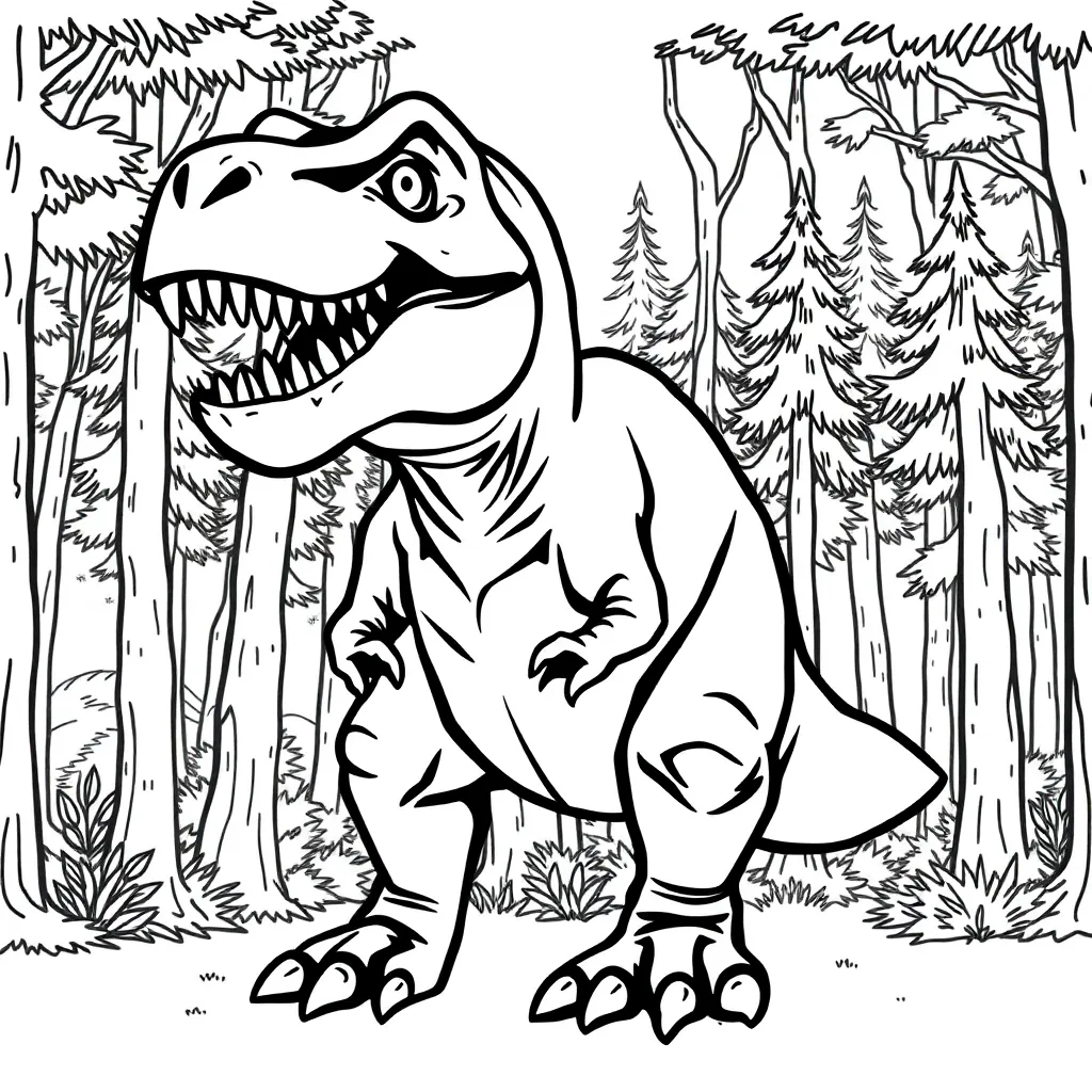 T-Rex coloring page