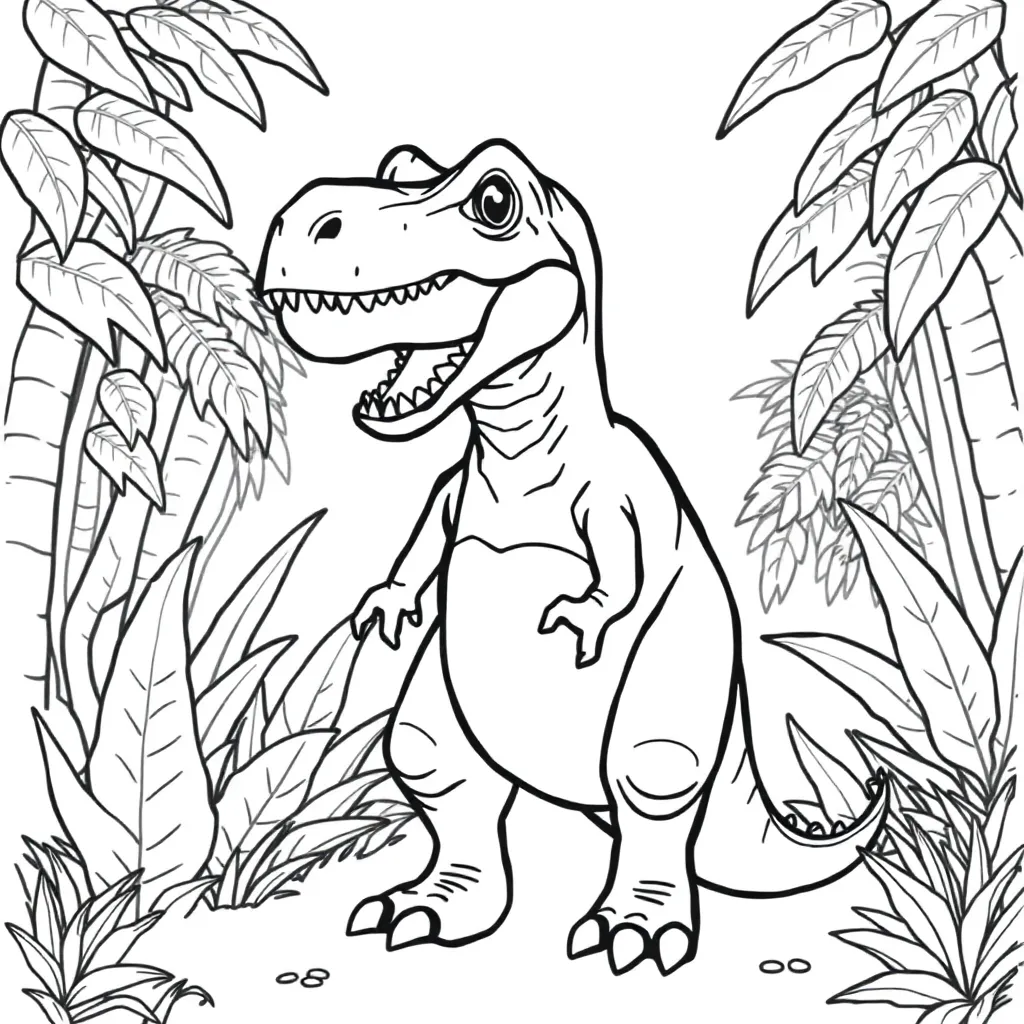 T-Rex coloring page