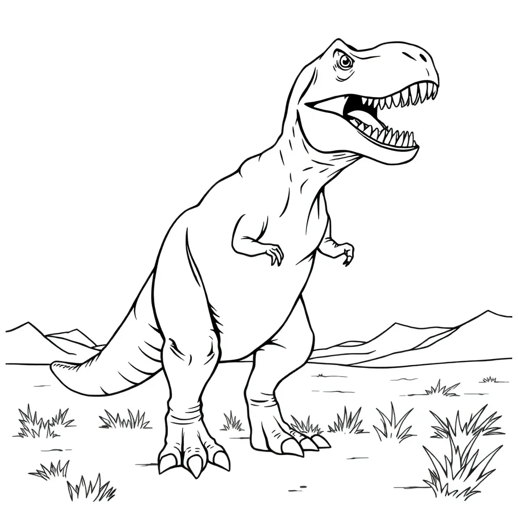 T-Rex coloring page