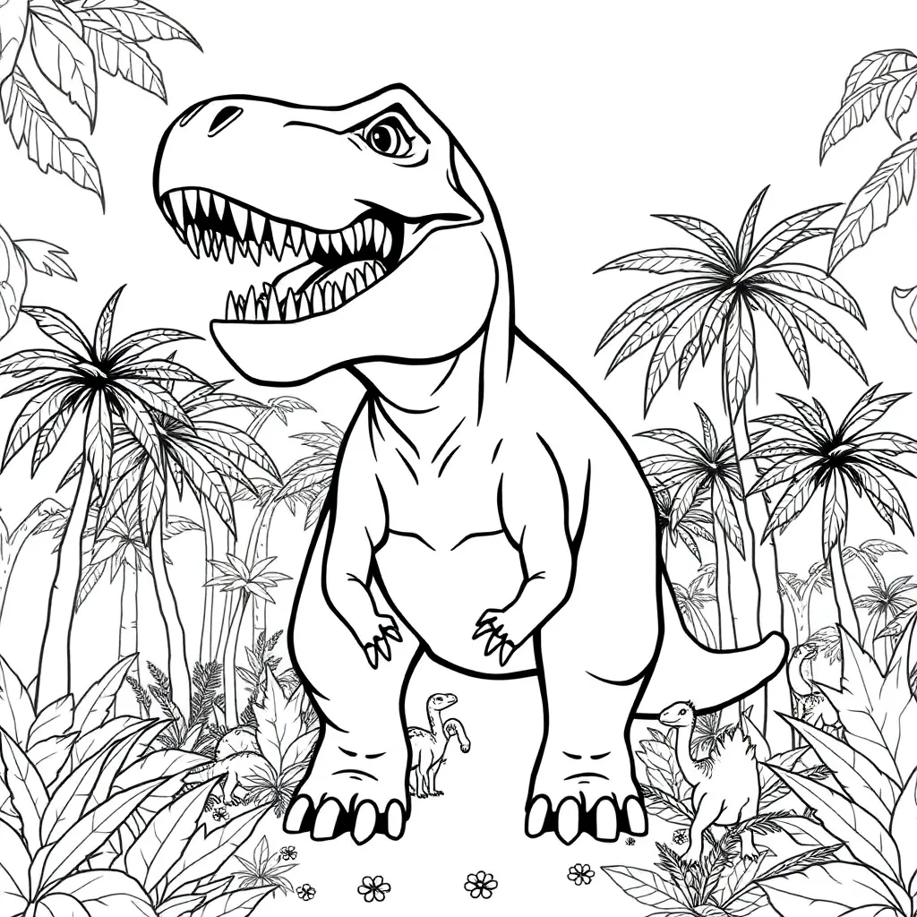 T-Rex coloring page