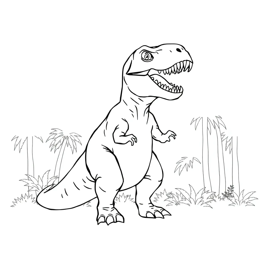 T-Rex coloring page