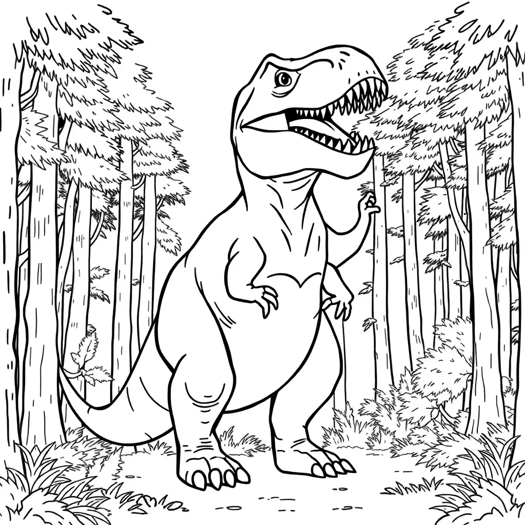 T-Rex coloring page