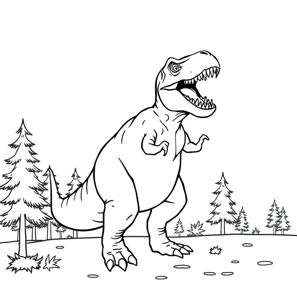 T-Rex coloring page