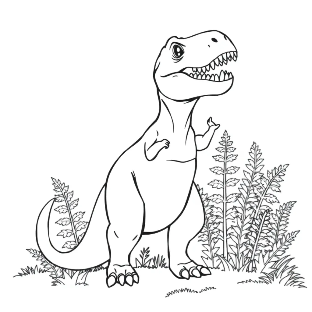 T-Rex coloring page