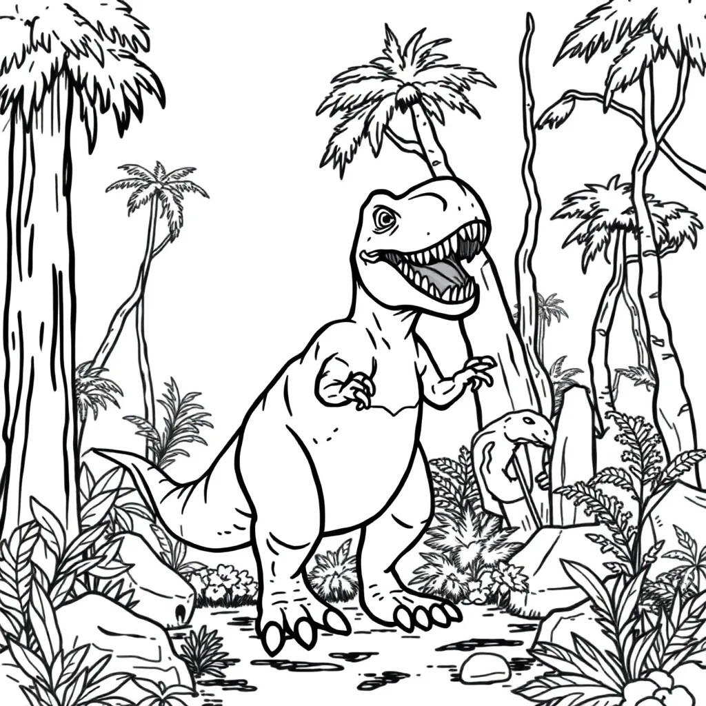 T-Rex coloring page