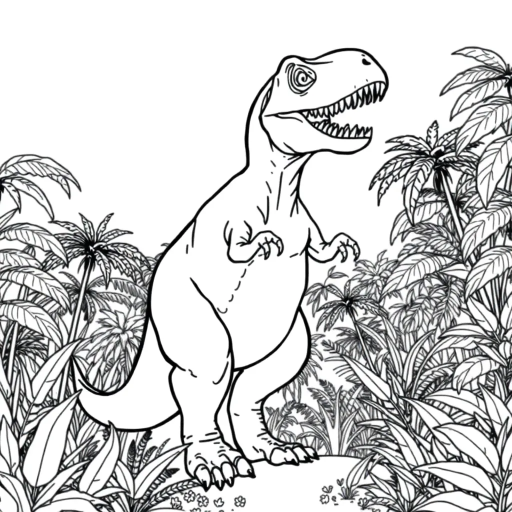 T-Rex coloring page