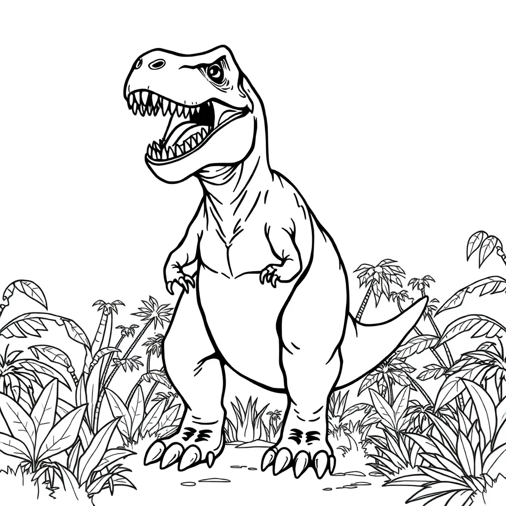 T-Rex coloring page