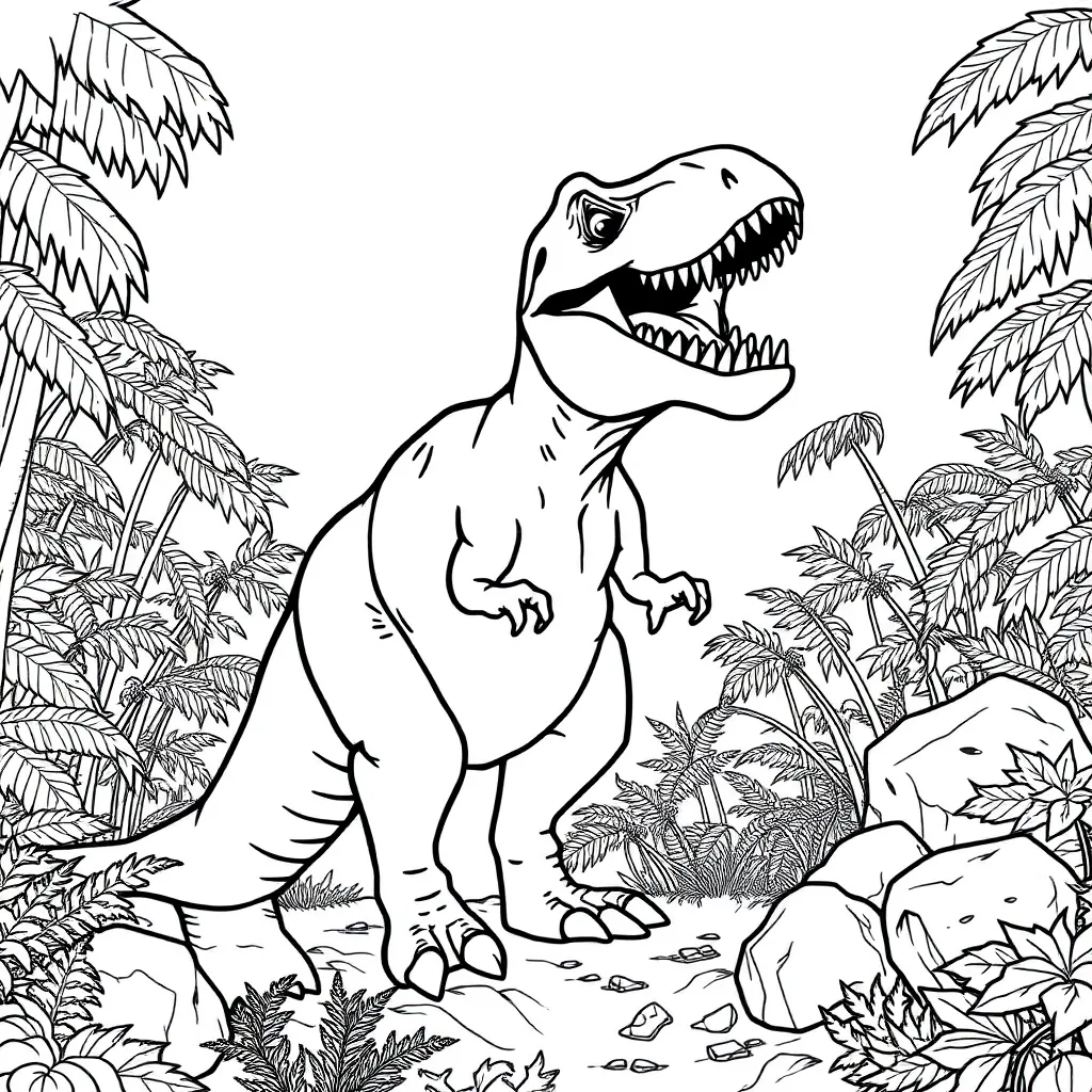 T-Rex coloring page
