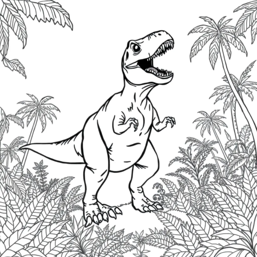T-Rex coloring page