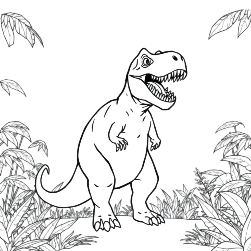 T-Rex coloring page