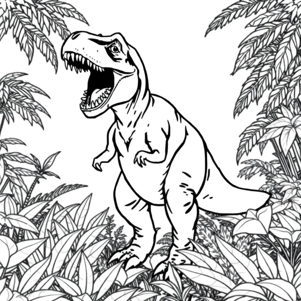 T-Rex coloring page