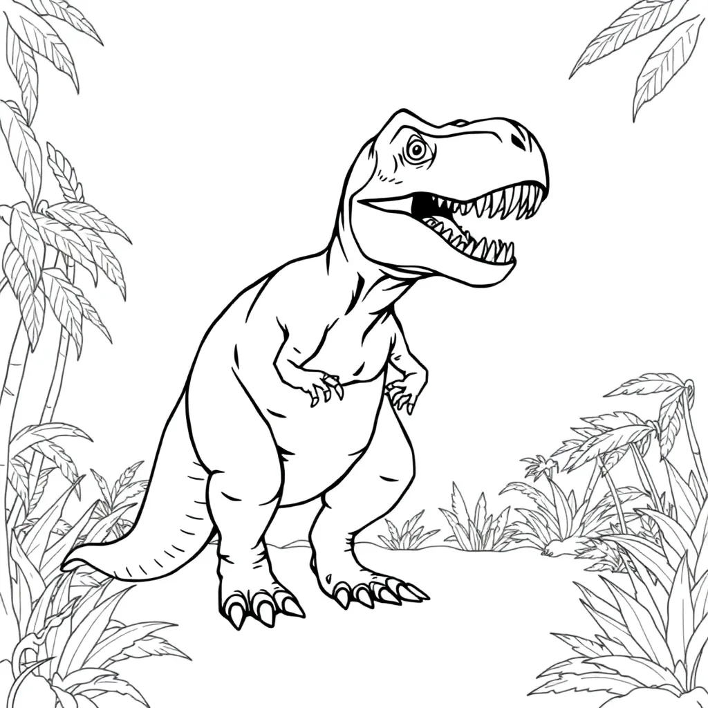 T-Rex coloring page
