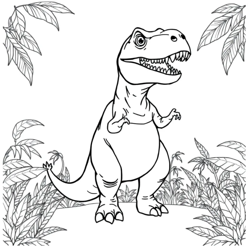 T-Rex coloring page
