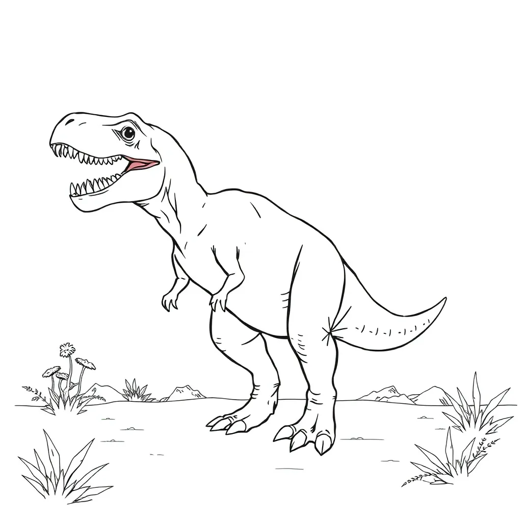 T-Rex coloring page