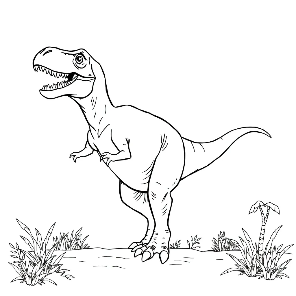 T-Rex coloring page