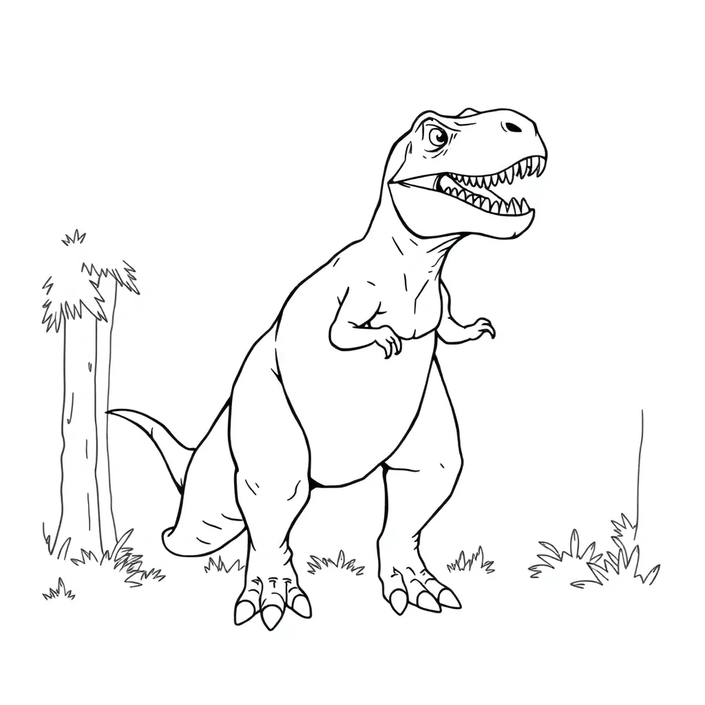 T-Rex coloring page