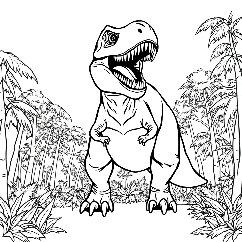 T-Rex coloring page