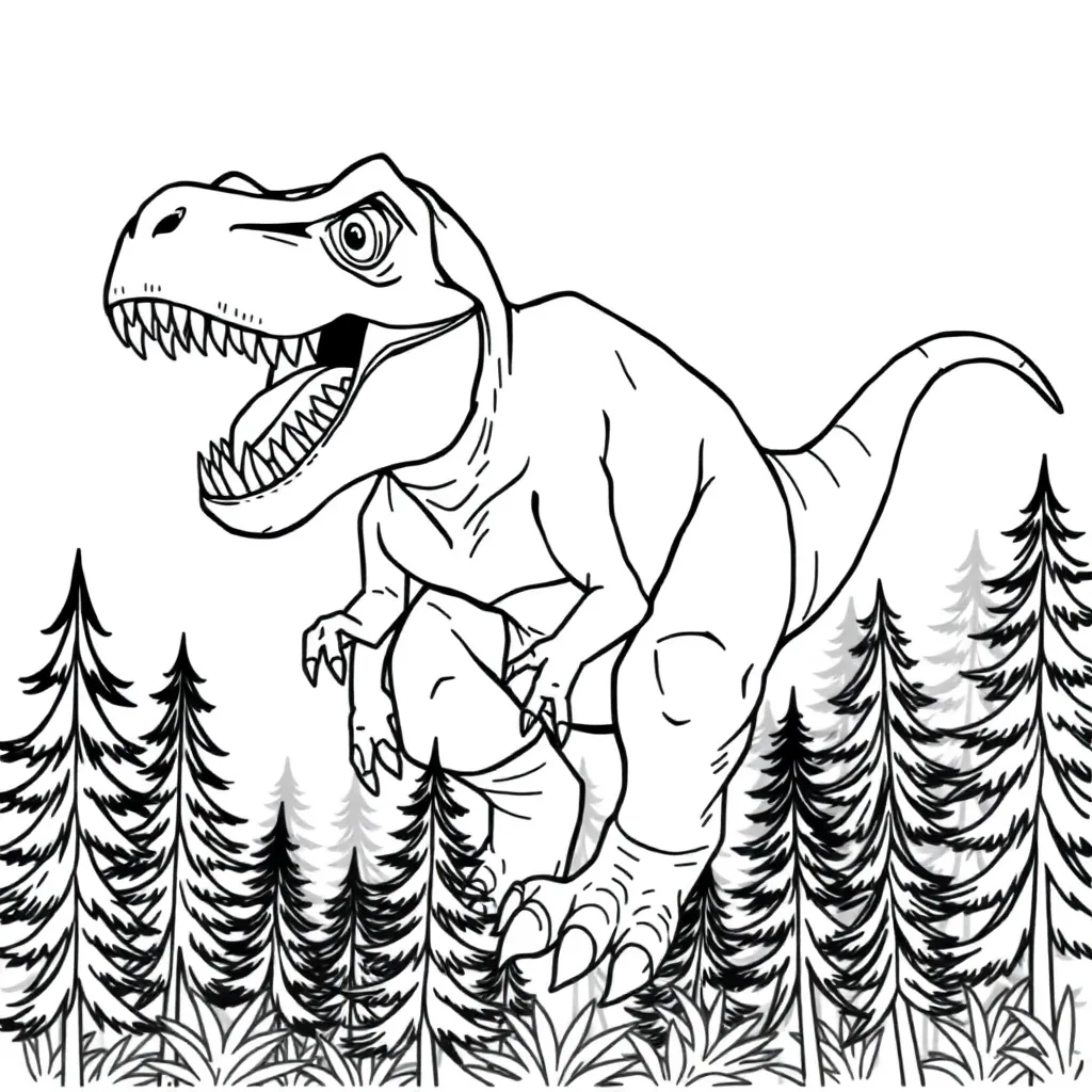 T-Rex coloring page