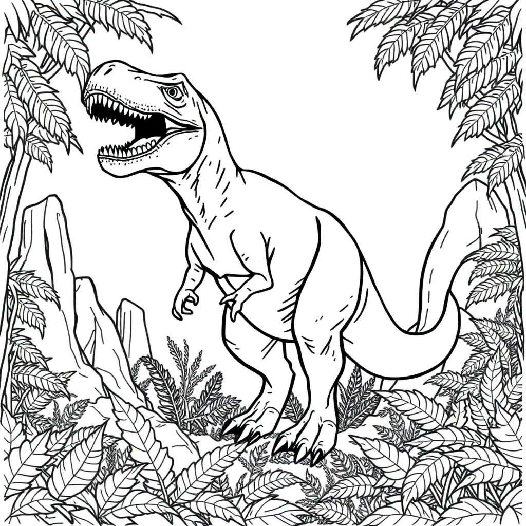 T-Rex coloring page