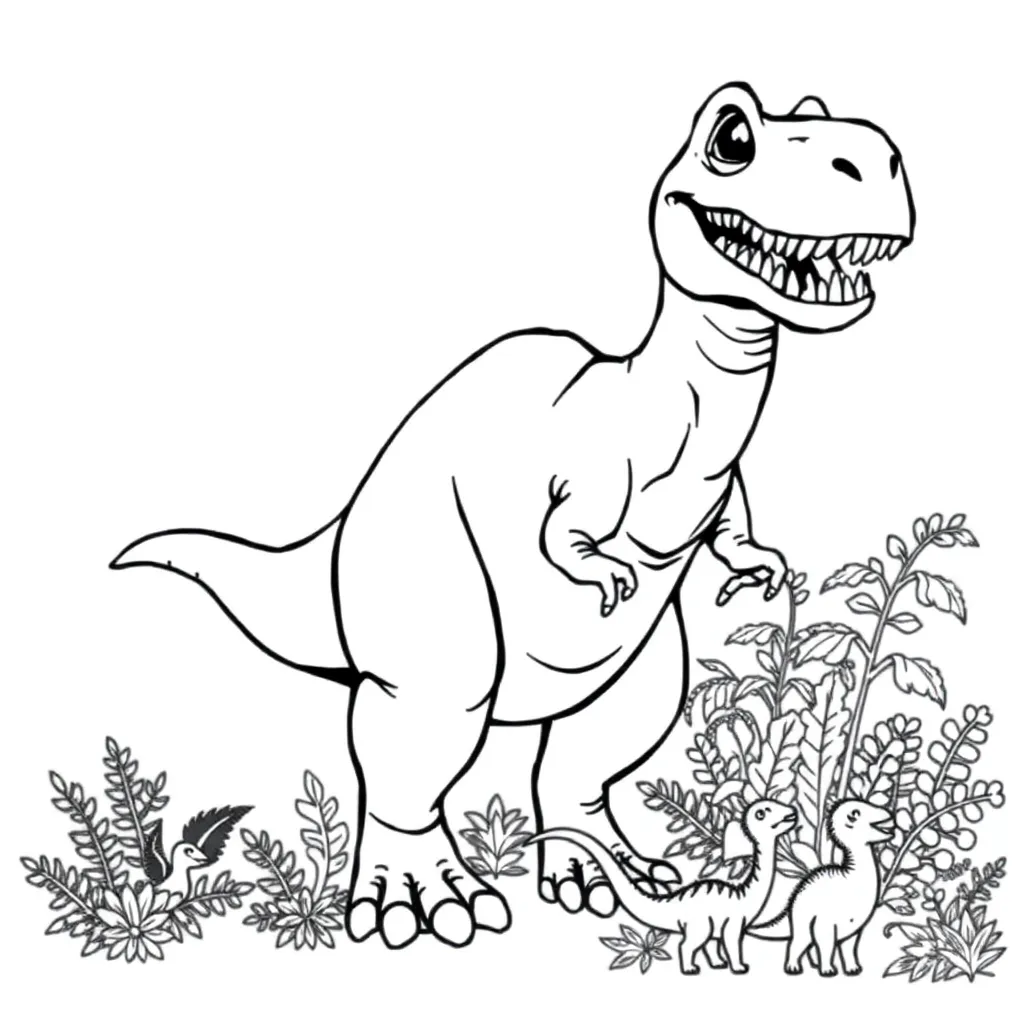 T-Rex coloring page