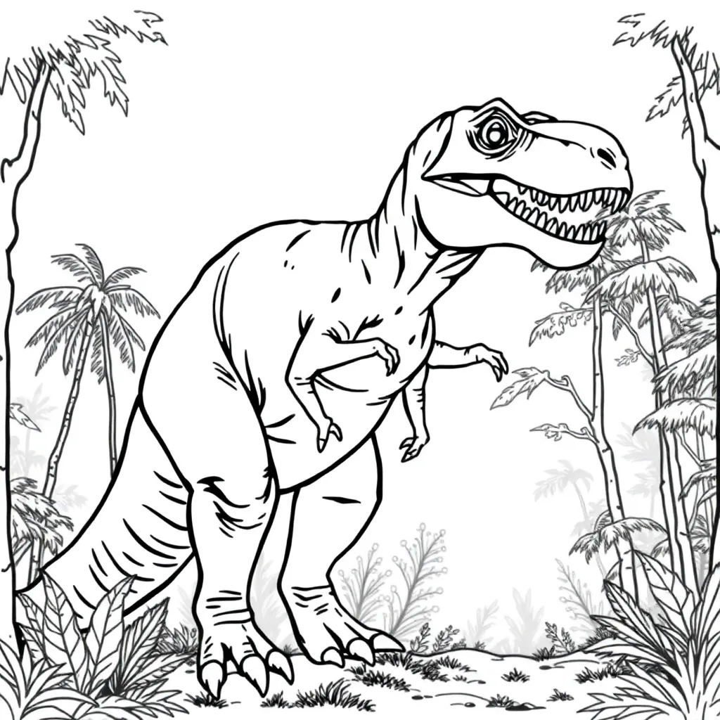 T-Rex coloring page