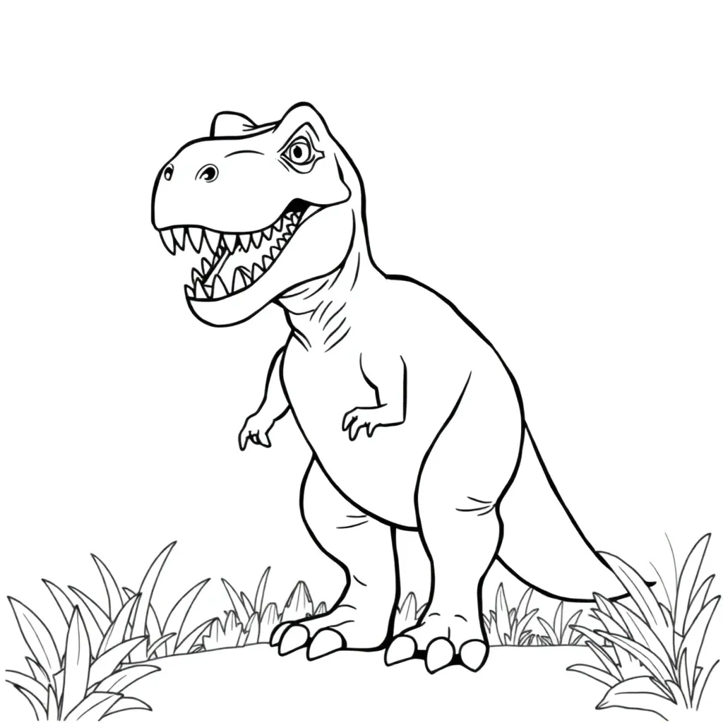 T-Rex coloring page