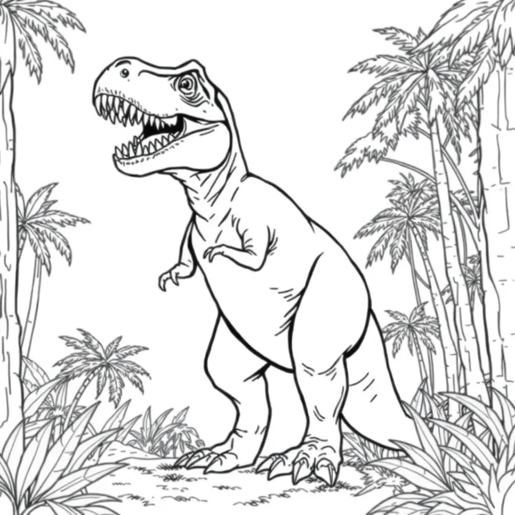 T-Rex coloring page