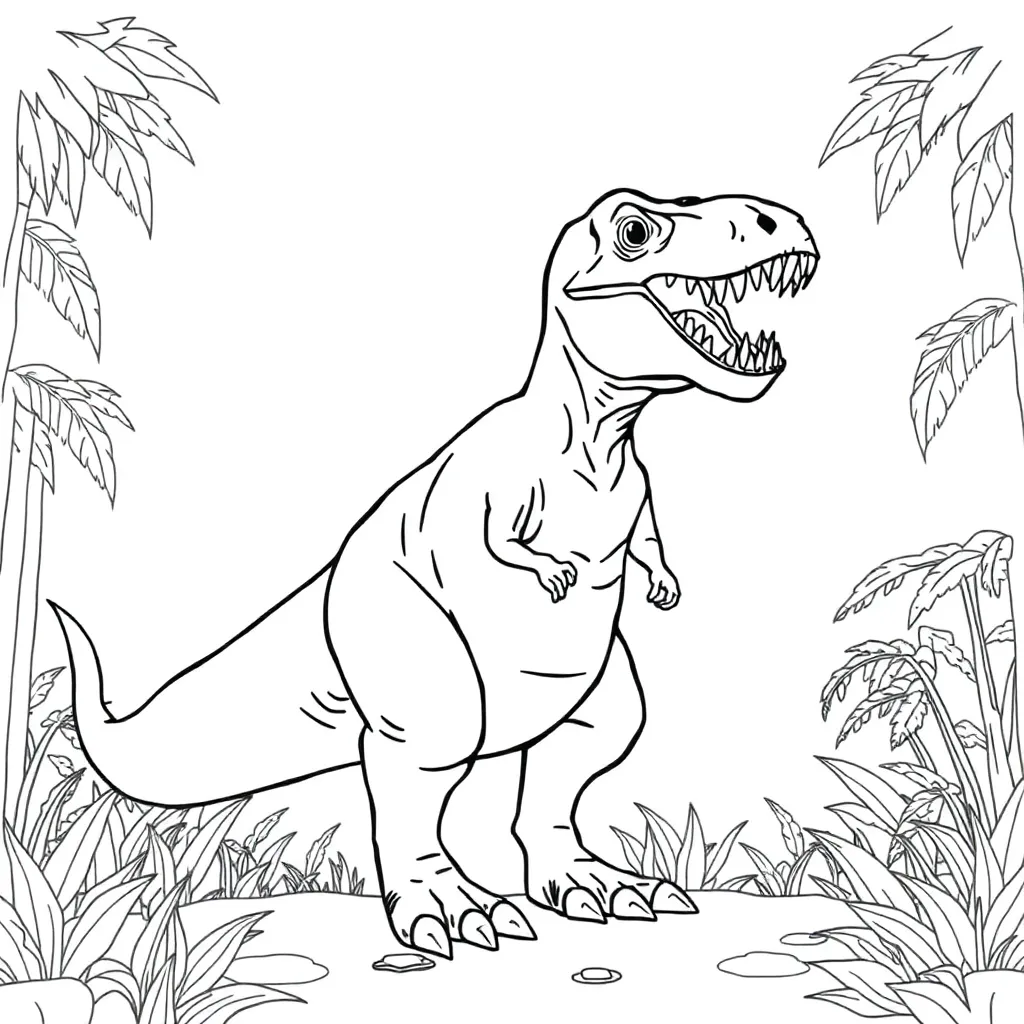 T-Rex coloring page