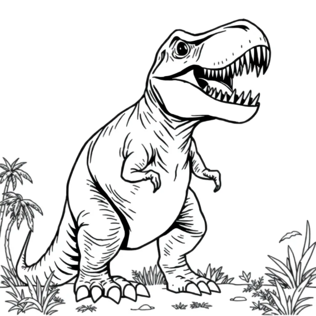T-Rex coloring page