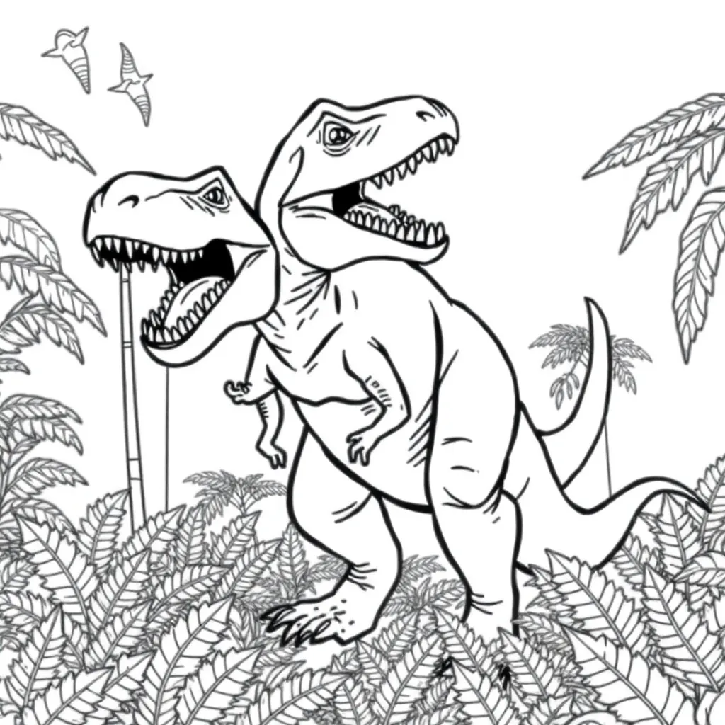 T-Rex coloring page