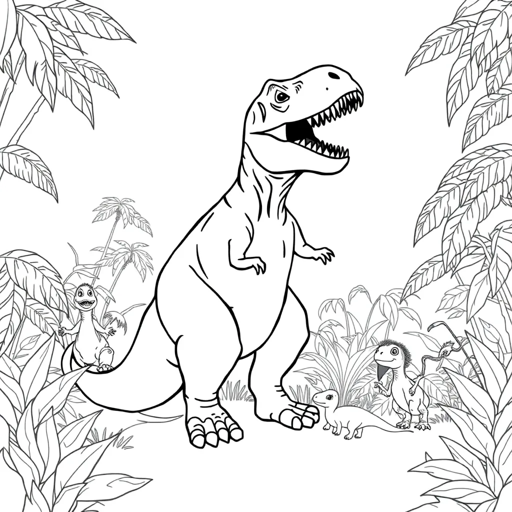 T-Rex coloring page