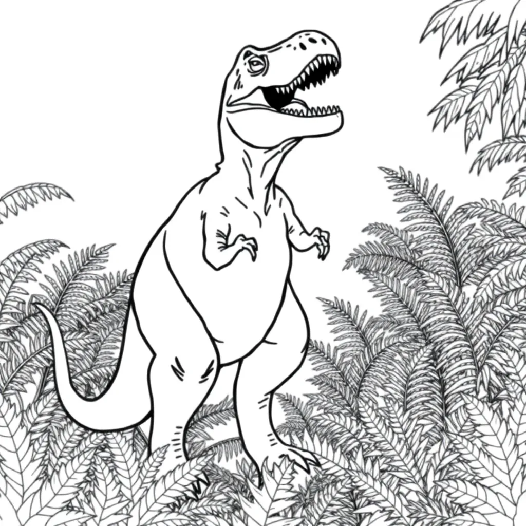 T-Rex coloring page