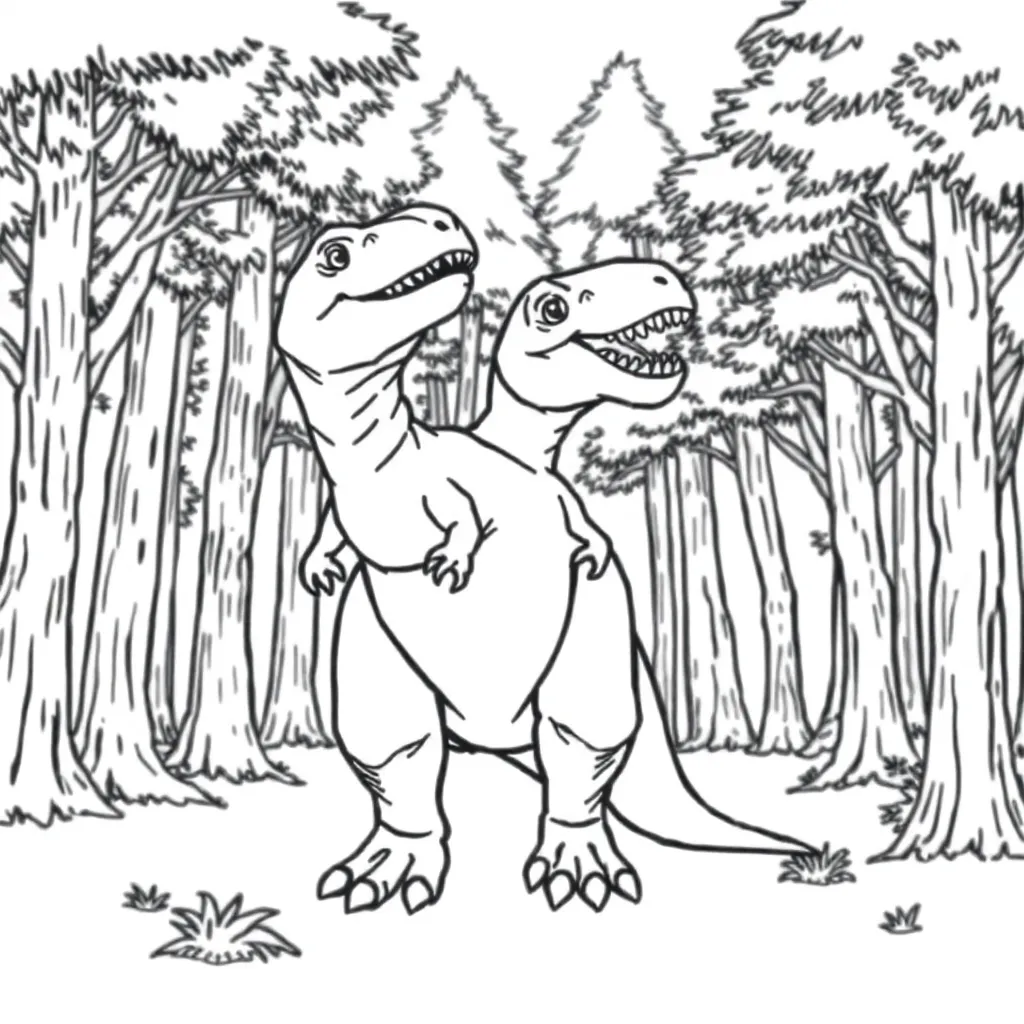 T-Rex coloring page