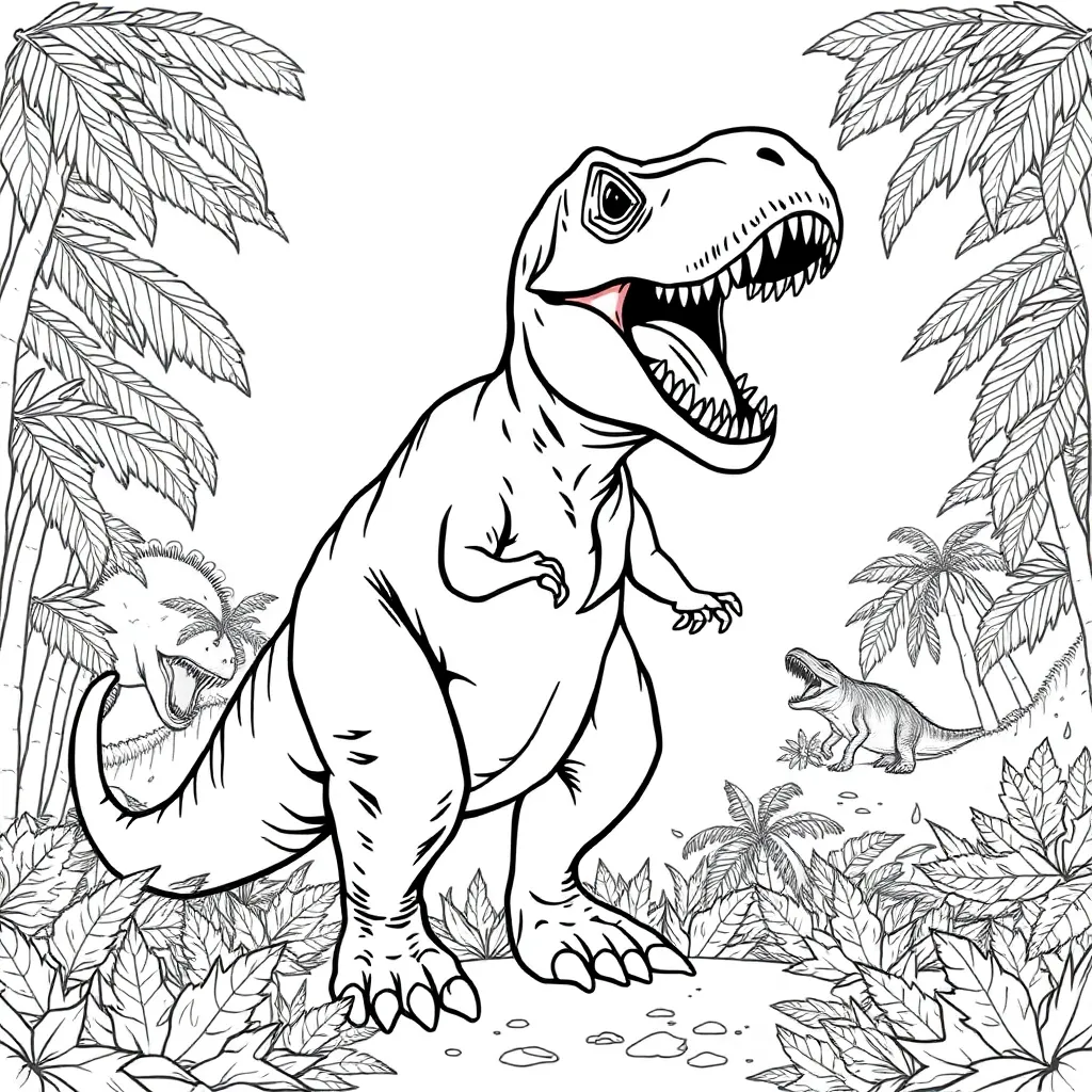 T-Rex coloring page