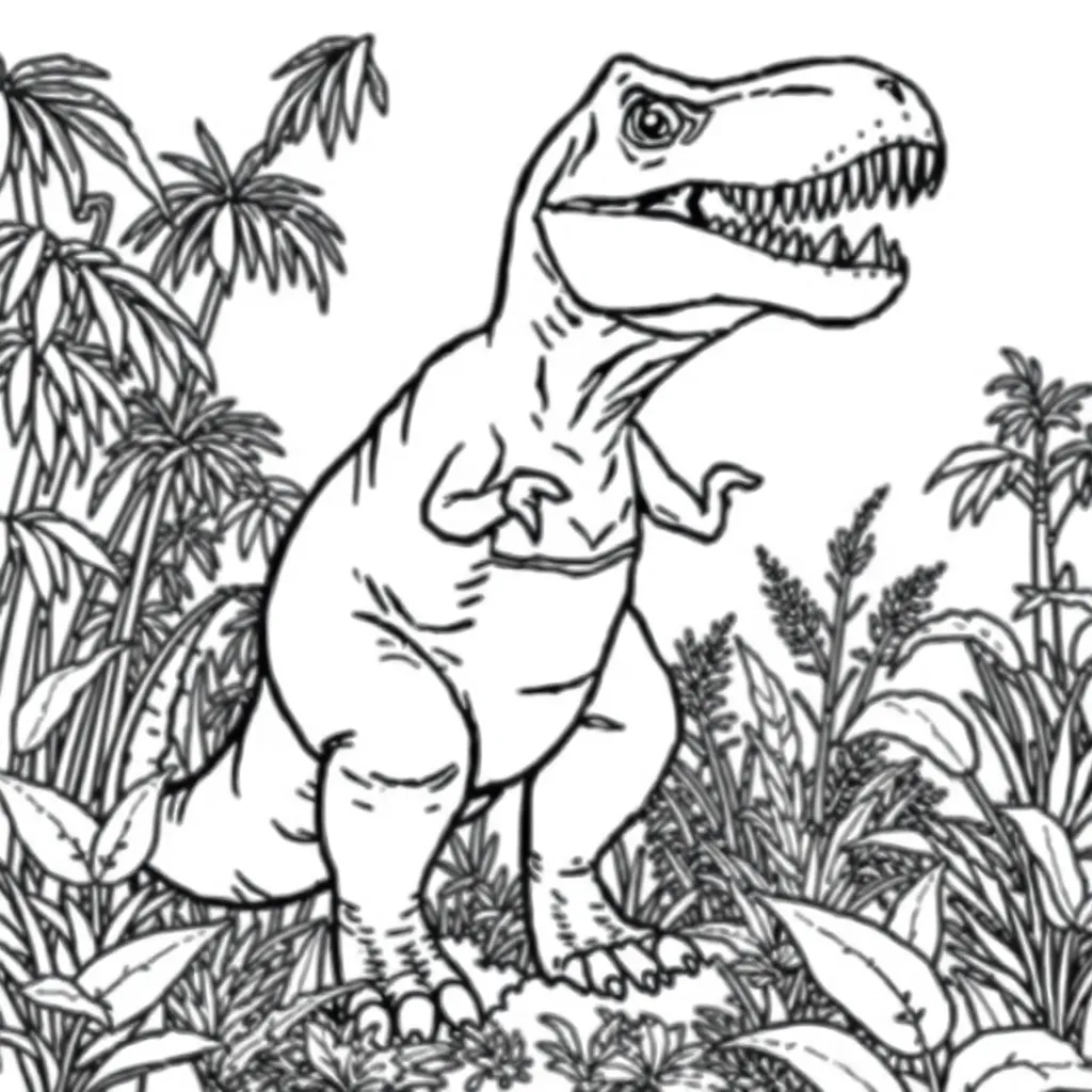 T-Rex coloring page